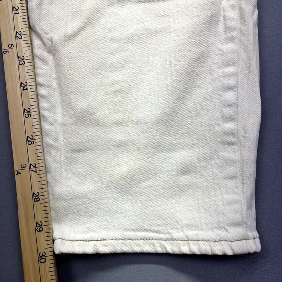 Lee Riders Womens Mom Jeans Size 16M Blue White Relaxed Stretch Cabincore - Picture 5 of 16